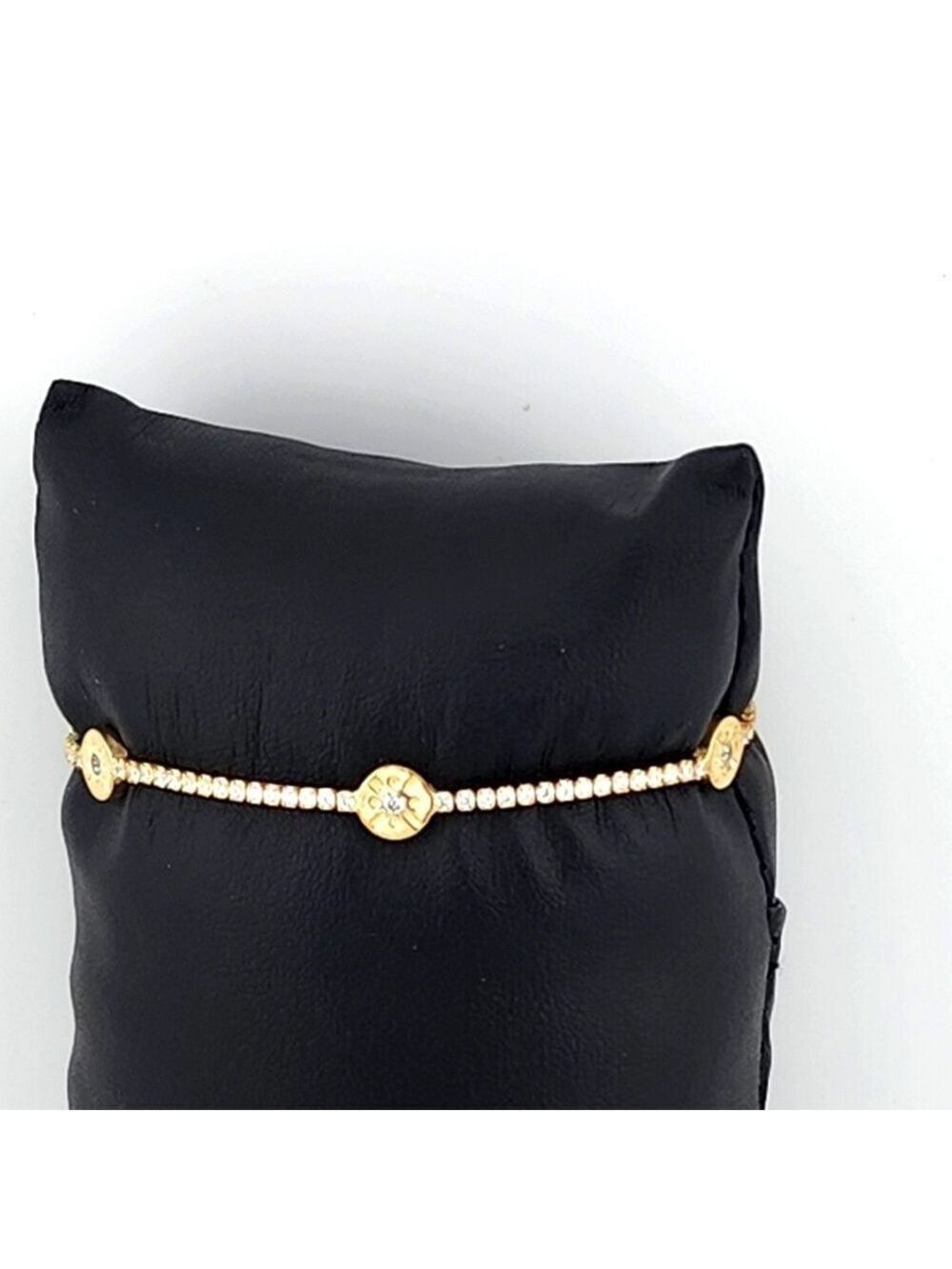 Elegant Gold Tone Bracelet Stamped 925 - Picture 7 of 9